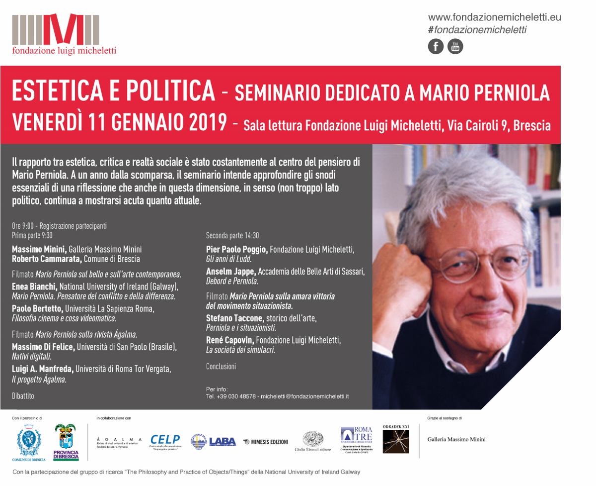 Estetica e Politica. Seminario dedicato a Mario Perniola